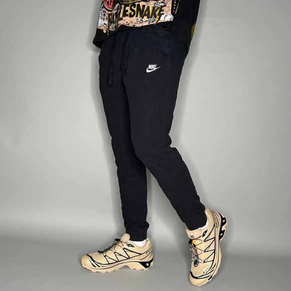 Nike Other - Vintage Y2K Nike Sweatpants Mens L Black White Swoosh Cotton Joggers